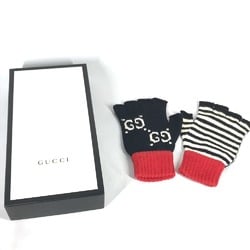 Gucci Glove fingerless gloves Navy Red