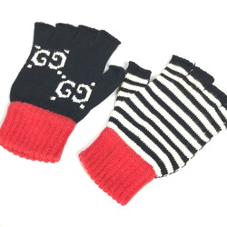 Gucci Glove fingerless gloves Navy Red