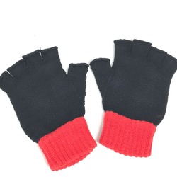 Gucci Glove fingerless gloves Navy Red