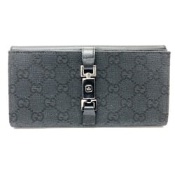 Gucci 035.2184 GG Long Wallet Folded wallet Black SilverHardware