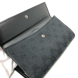 Gucci 035.2184 GG Long Wallet Folded wallet Black SilverHardware