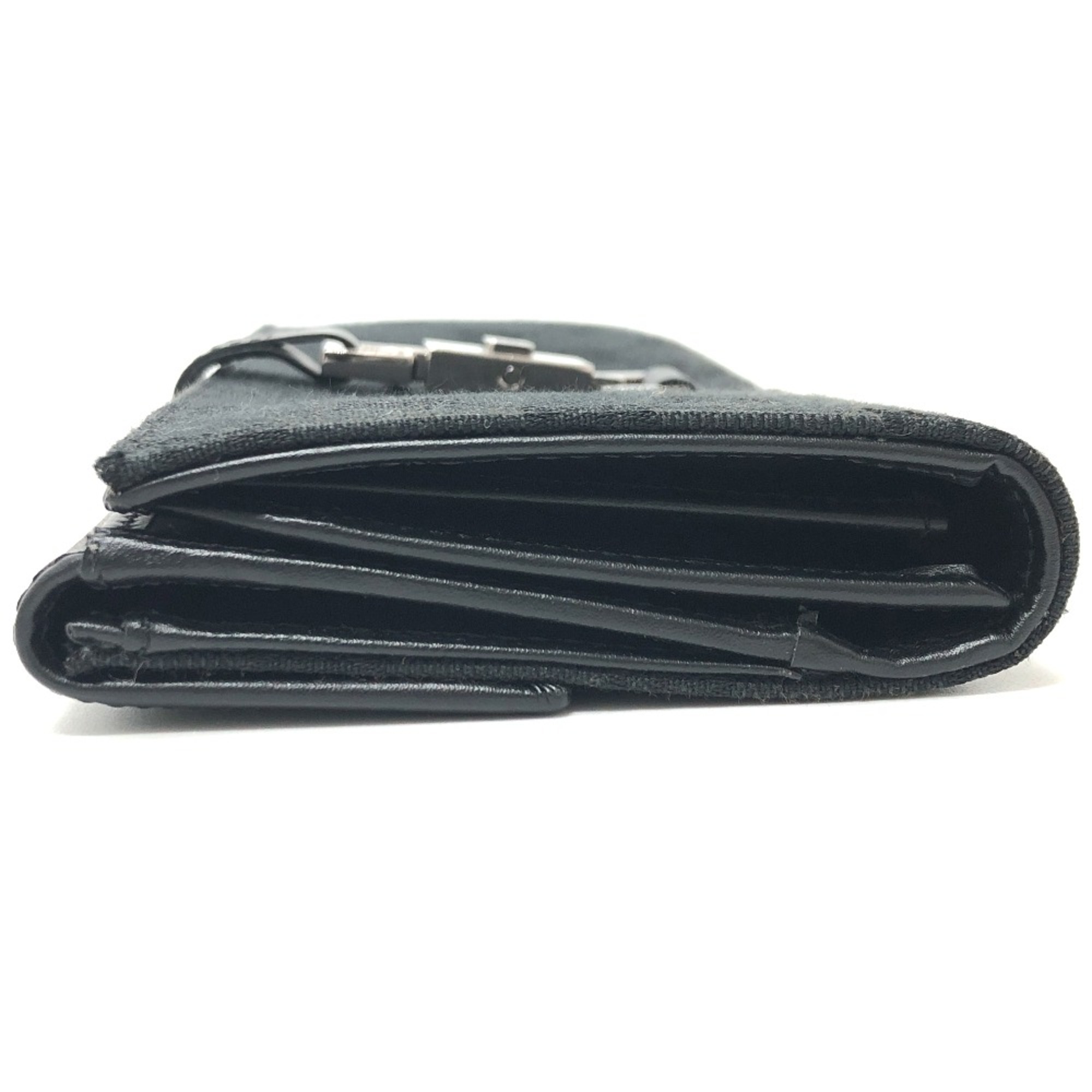 Gucci 035.2184 GG Long Wallet Folded wallet Black SilverHardware