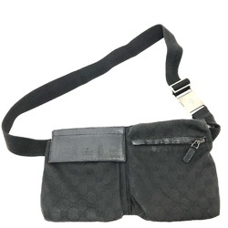 Gucci 28566 GG belt bag bag body bag Waist Pouch Black SilverHardware