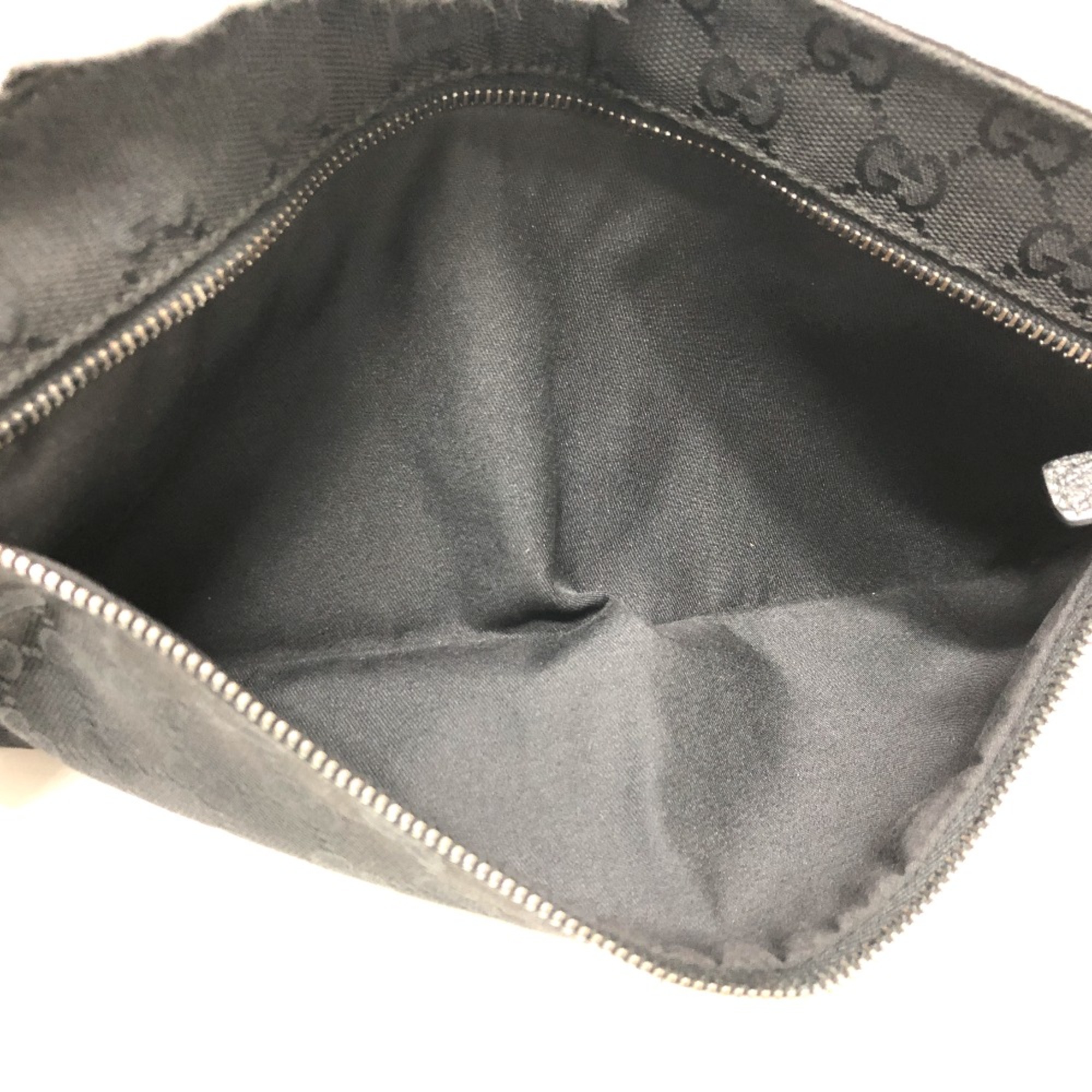 Gucci 28566 GG belt bag bag body bag Waist Pouch Black SilverHardware