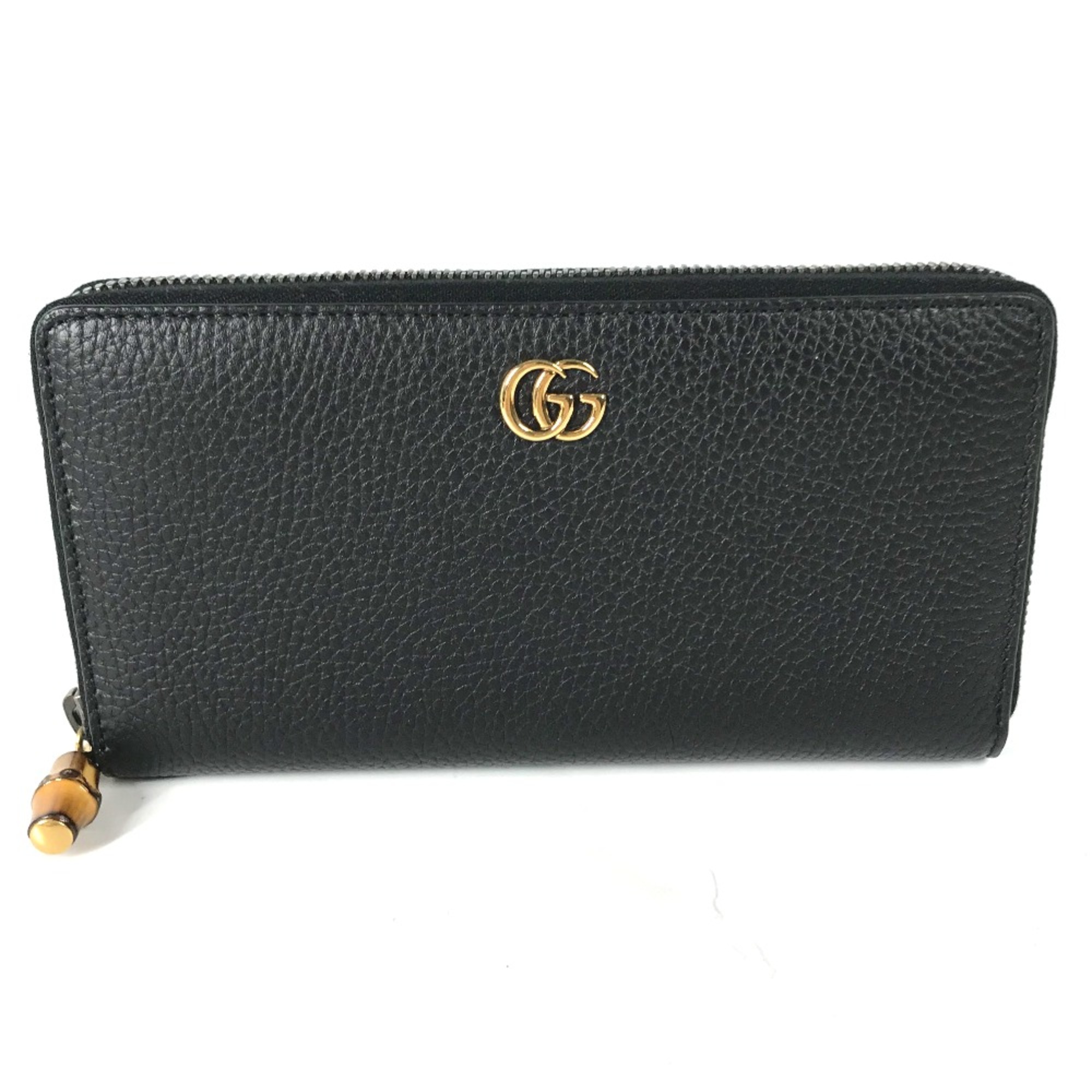 Gucci 739499 GG Marmont Bamboo Long wallet Long Wallet Navy