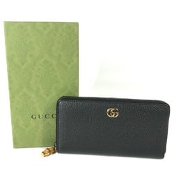 Gucci 739499 GG Marmont Bamboo Long wallet Long Wallet Navy