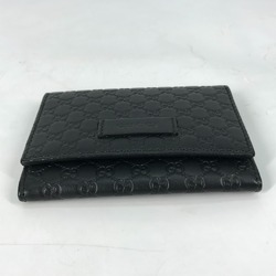 Gucci 544030 Guccissima Two fold Card Case Black