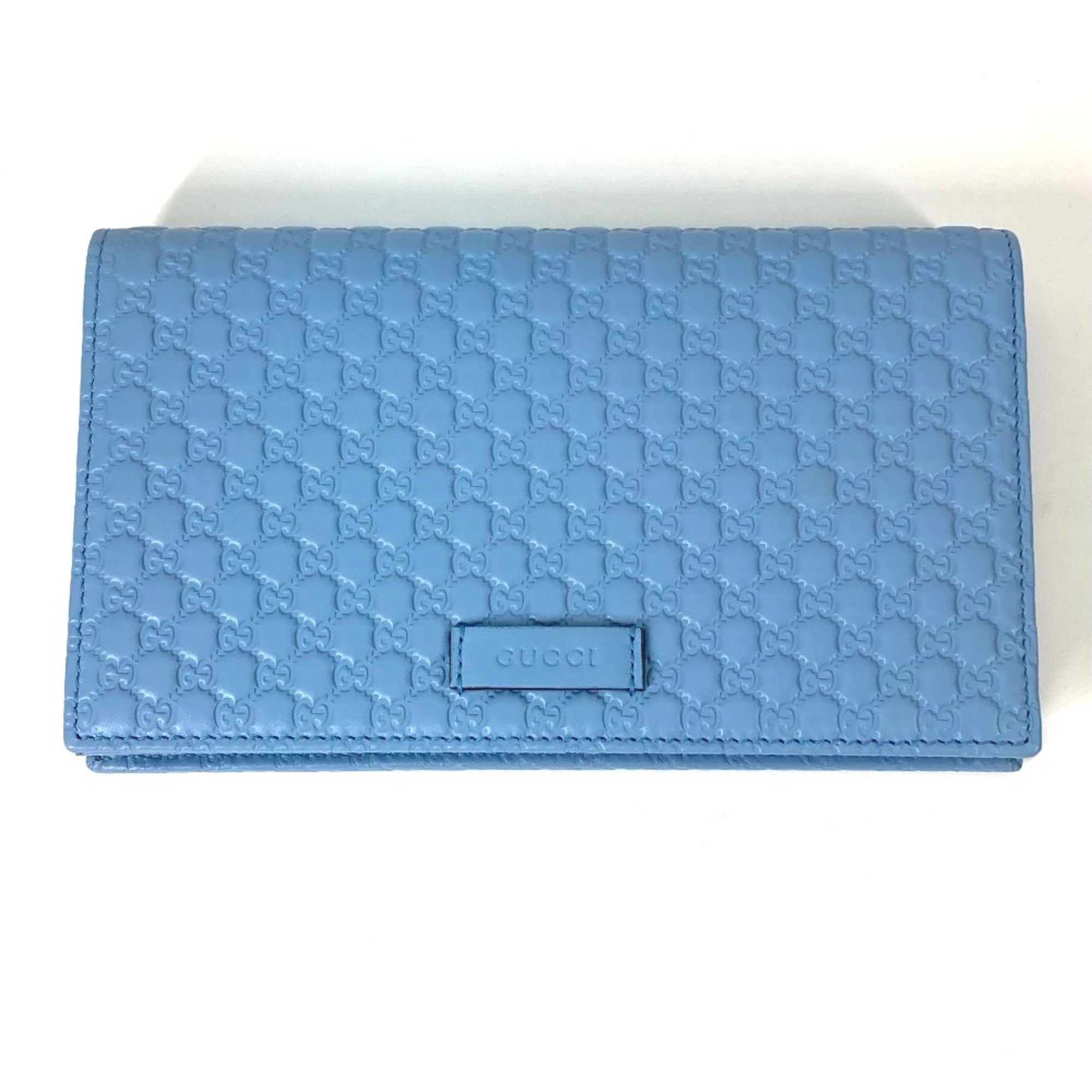 Gucci 466507 Micro Guccissima Bifold Long Wallet Crossbody Bag 3WAY Shoulder Bag blue eLADY Globazone