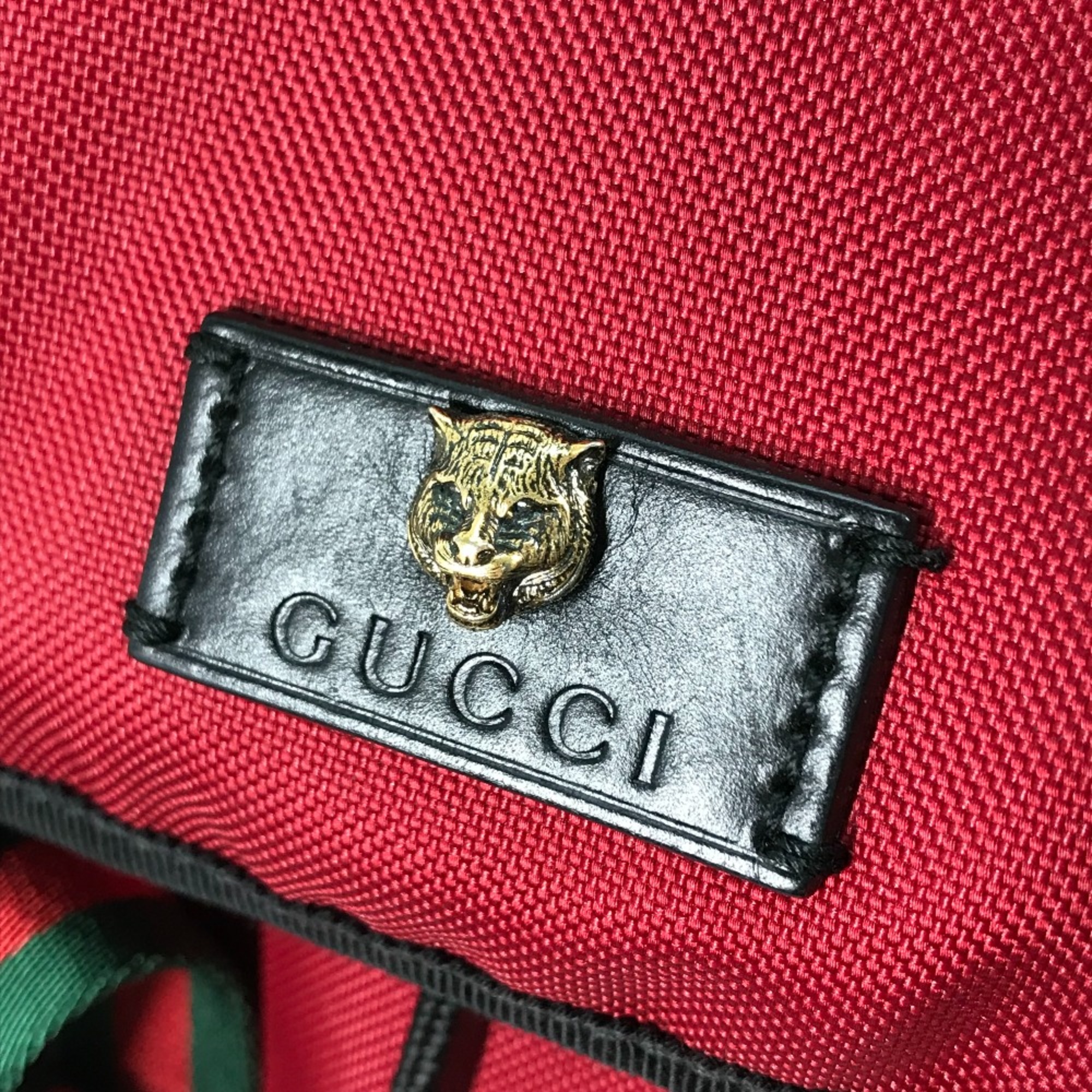 Gucci 429037 Sherry backpack bag Backpack Red Black