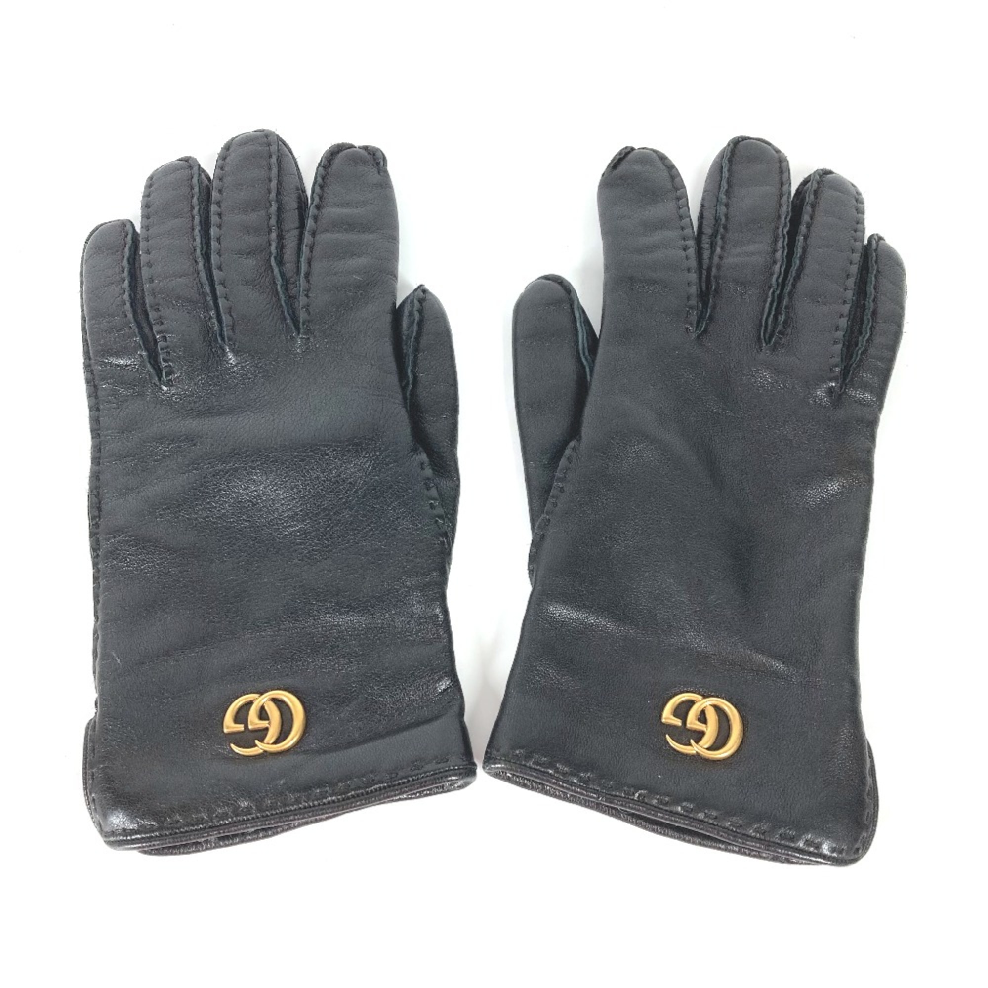 Gucci Glove gloves Black Gold