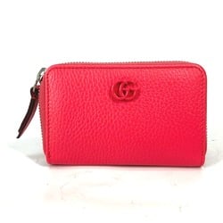 Gucci 644412 Double G GG Coin Compartment Card Case Wallet Compact Wallet coin purse Pink Based