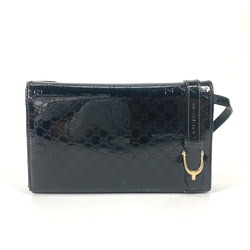 Gucci 354086 GG Micro Gucci Bag Crossbody Shoulder Wallet Long Wallet Shoulder Bag Black