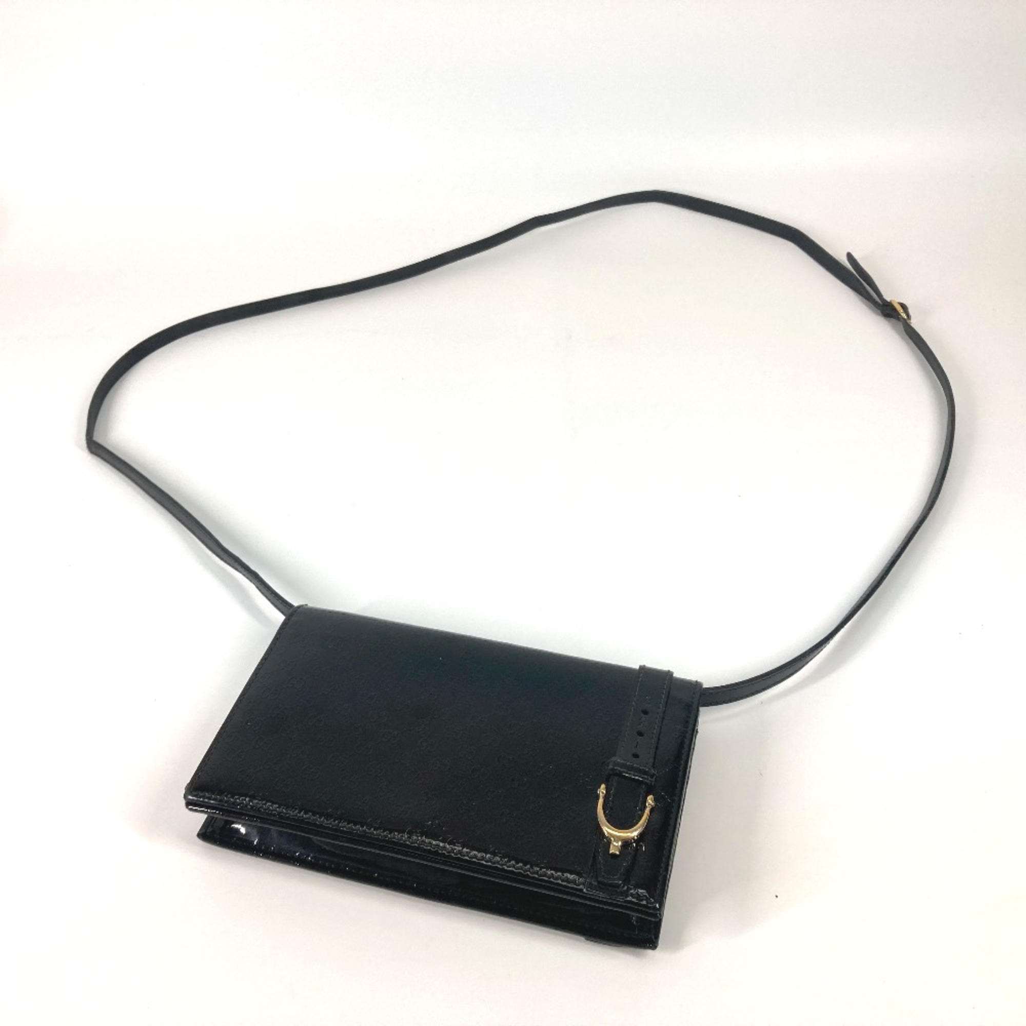 Gucci 354086 GG Micro Gucci Bag Crossbody Shoulder Wallet Long Wallet Shoulder Bag Black