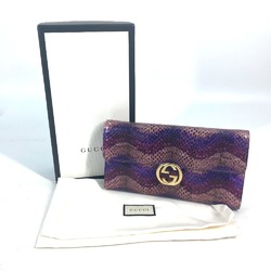 Gucci 369663 flap Long Wallet Purple Based