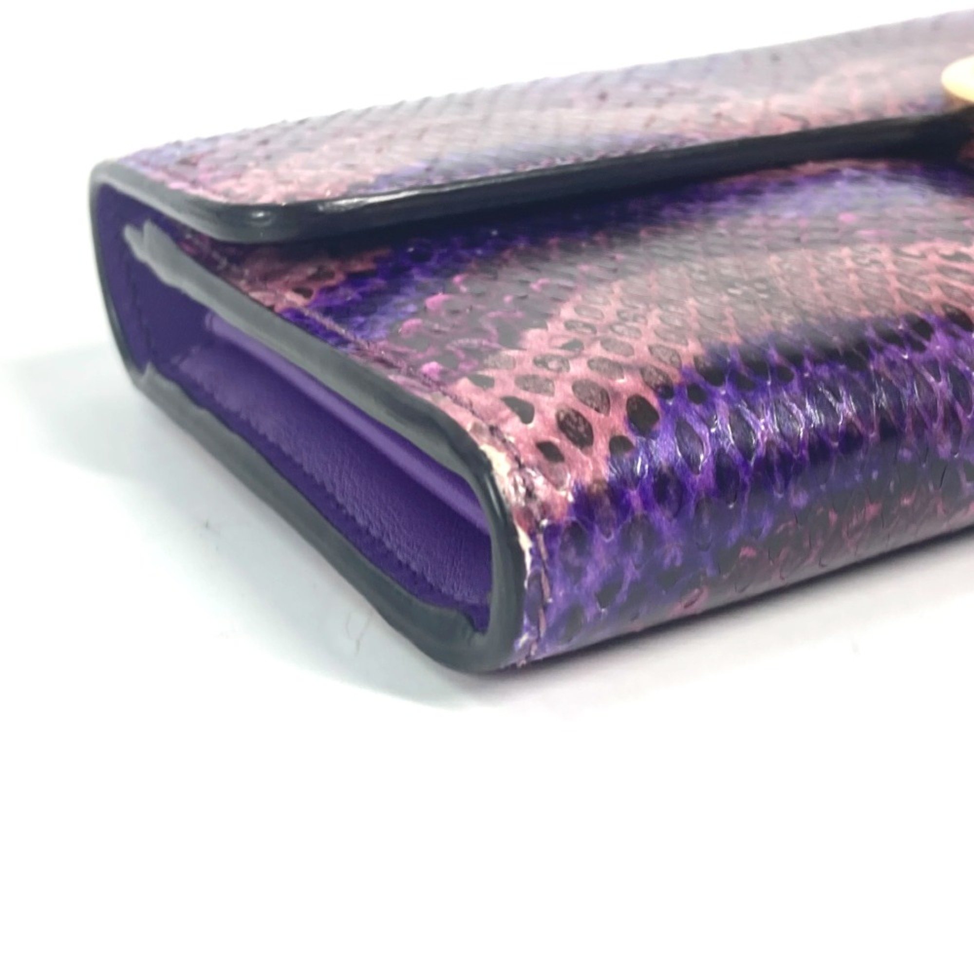 Gucci 369663 flap Long Wallet Purple Based