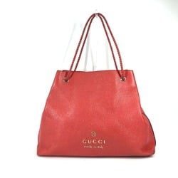 Gucci 380118 logo Braided handle Tote Bag RedBased