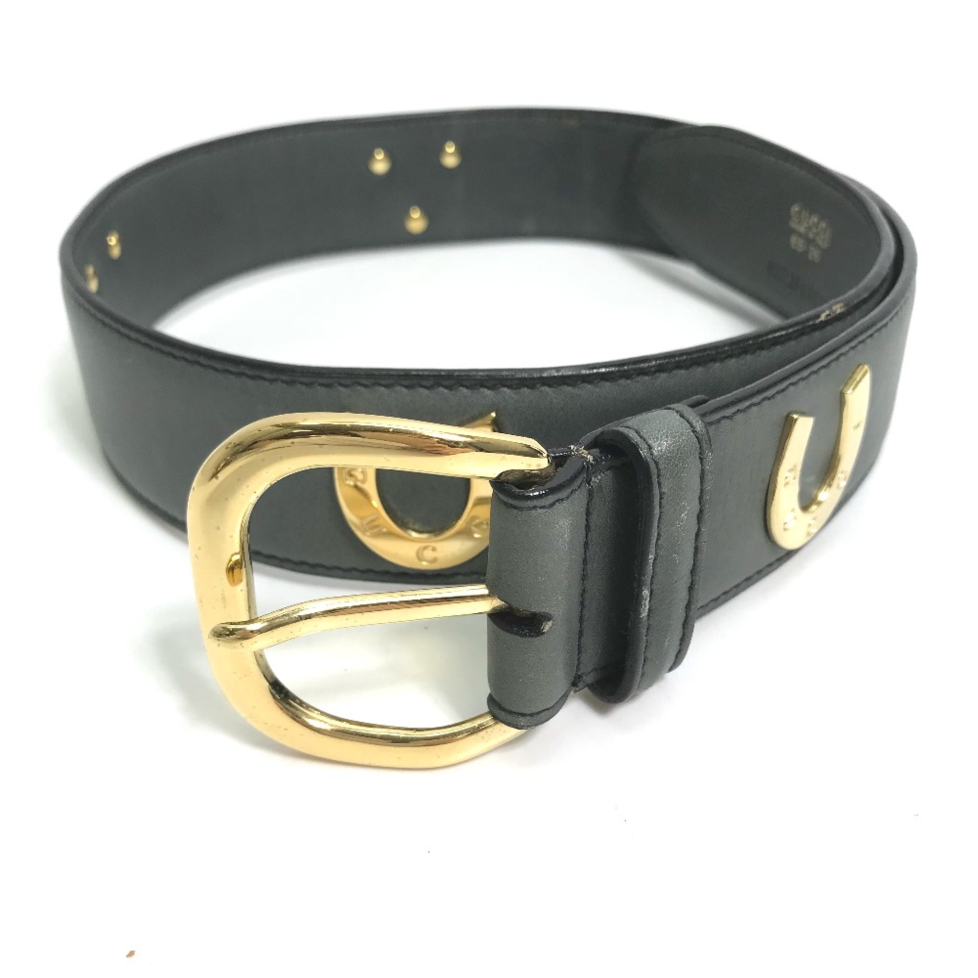 Gucci 037.194.0923 belt gray GoldHardware