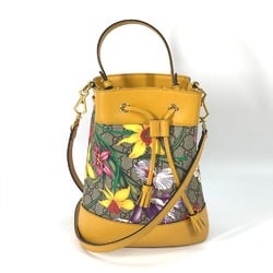 Gucci 550621 GG Flora Flower 2WAY Shoulder Bag Crossbody Baketsu Hand Bag Beige Multicolore