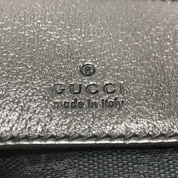 Gucci 162962 GGCanvas Waist Pouch Black SilverHardware