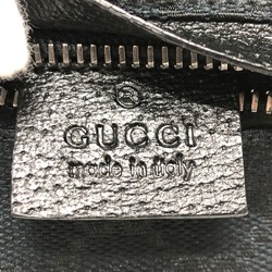 Gucci 162962 GGCanvas Waist Pouch Black SilverHardware