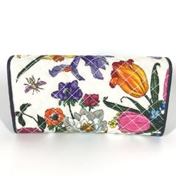 Gucci 536352 Flora Floral Flower GG Bifold Long Wallet Multicolore