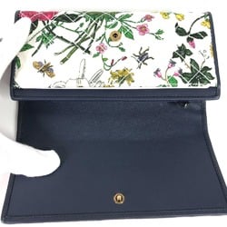 Gucci 536352 Flora Floral Flower GG Bifold Long Wallet Multicolore