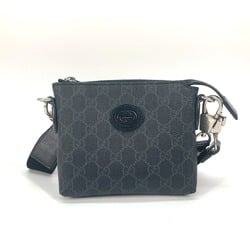 Gucci 723306 2WAY Clutch bag pouch Crossbody bag Pochette Shoulder Bag Black gray