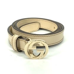 Gucci 159614 Thin belt belt Ivory