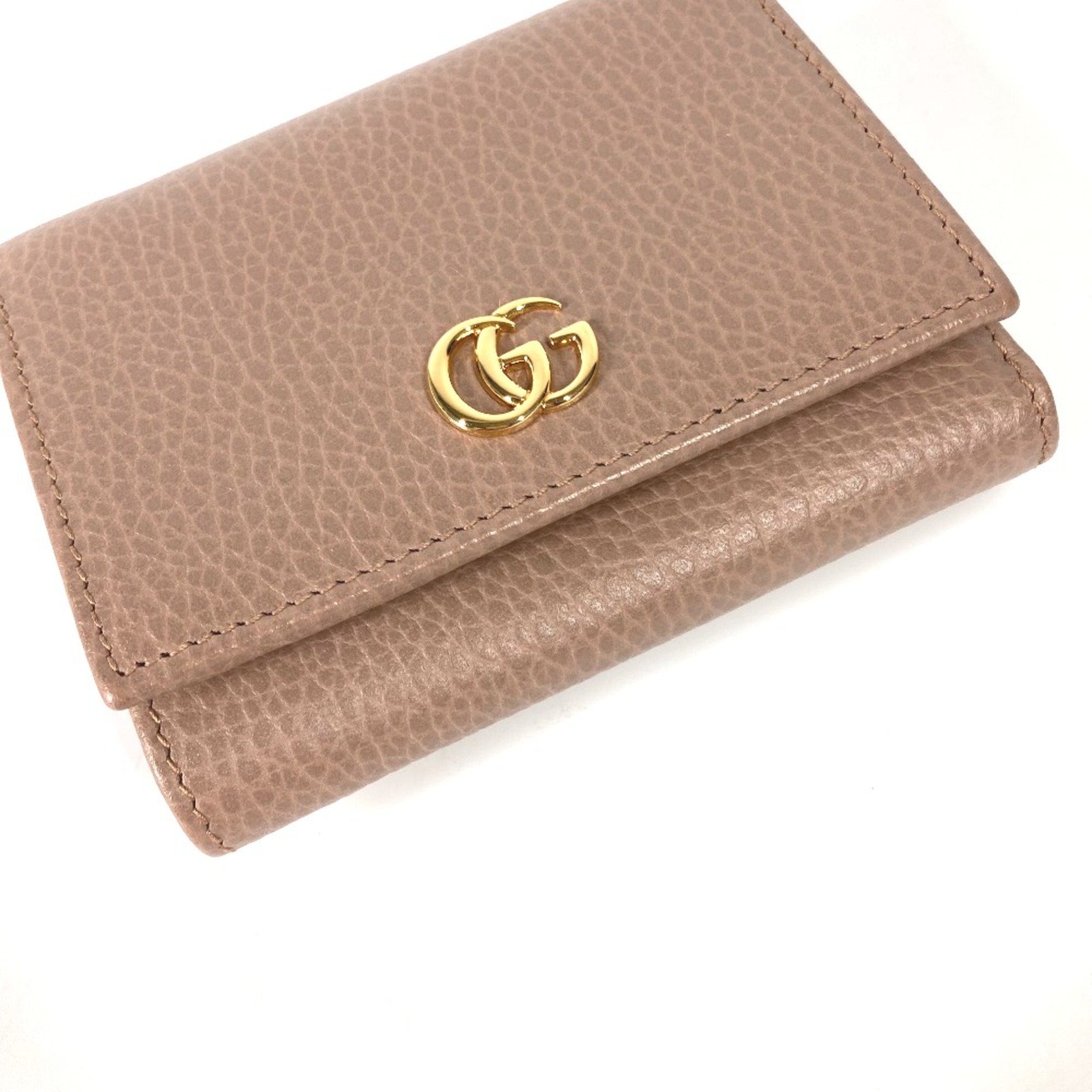 Gucci 474746 Compact wallet Trifold wallet Beige