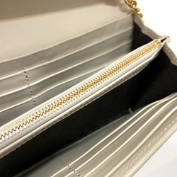 Gucci 652681 Chain wallet Long Wallet Cream White Based White