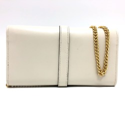 Gucci 652681 Chain wallet Long Wallet Cream White Based White