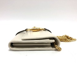 Gucci 652681 Chain wallet Long Wallet Cream White Based White