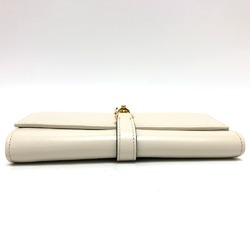 Gucci 652681 Chain wallet Long Wallet Cream White Based White