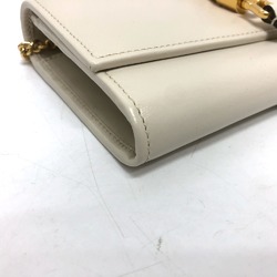 Gucci 652681 Chain wallet Long Wallet Cream White Based White