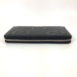 Gucci 739482 Jumbo GG Zip Around Long Wallet Black