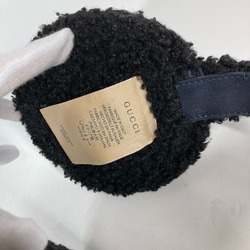 Gucci 645495 ear warmers GG fur fluffy Earmuff Black