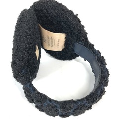 Gucci 645495 ear warmers GG fur fluffy Earmuff Black