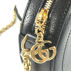 Gucci 550618 Shelly line GG Pochette Crossbody Chain bag Shoulder Bag Black