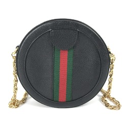 Gucci 550618 Shelly line GG Pochette Crossbody Chain bag Shoulder Bag Black