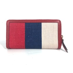 Gucci 524790 Long wallet Zip Around Long Wallet Red White x blue