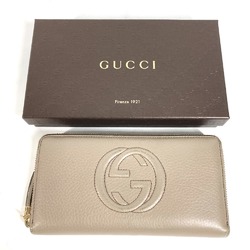 Gucci 282413 Long wallet with tassel Zip Around Long Wallet Beige