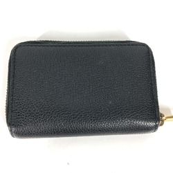 Gucci 496319 Coin Compartment Wallet Zip Around coin purse Black