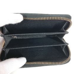 Gucci 496319 Coin Compartment Wallet Zip Around coin purse Black