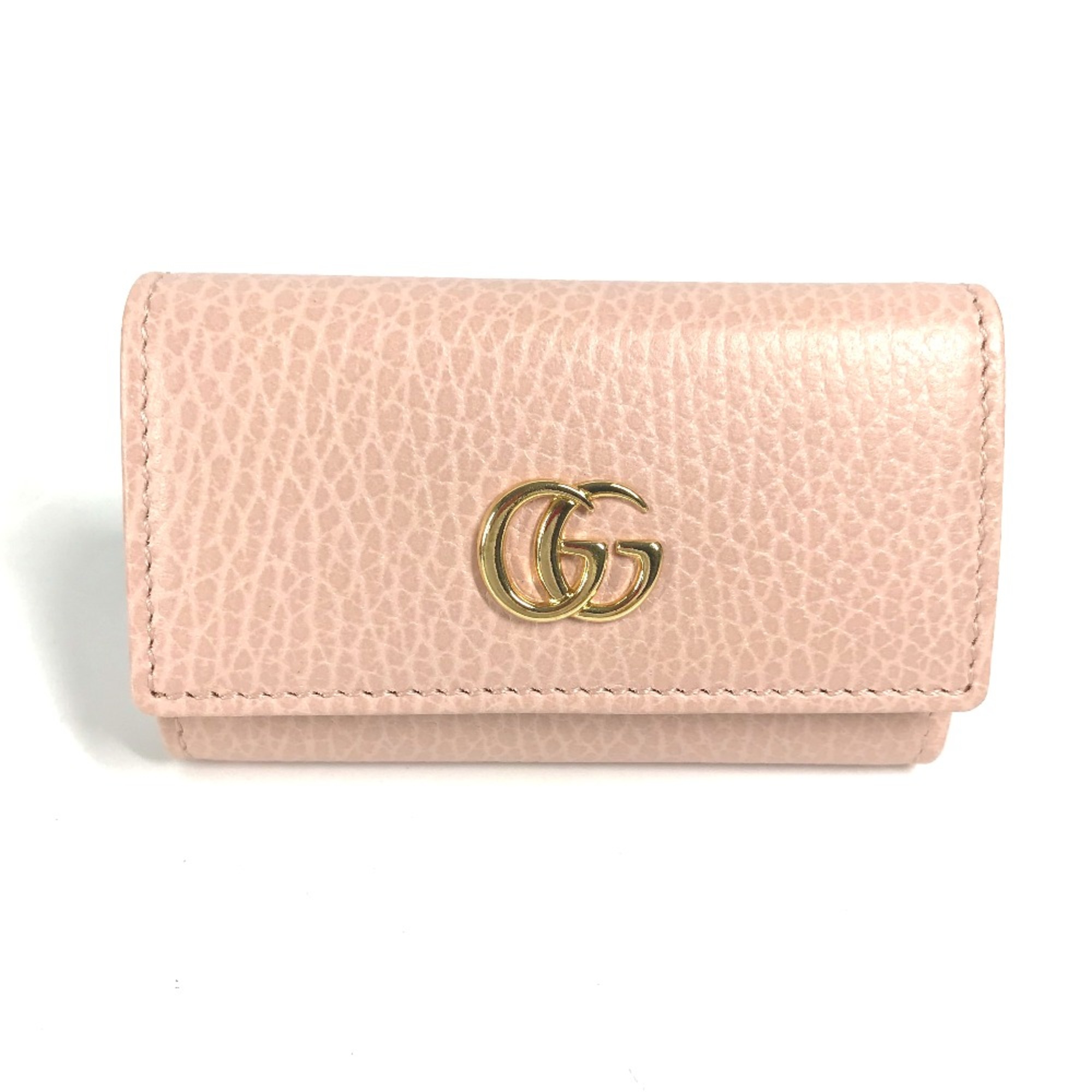 Gucci 456118 GG Marmot 6-Ring Key Case pink