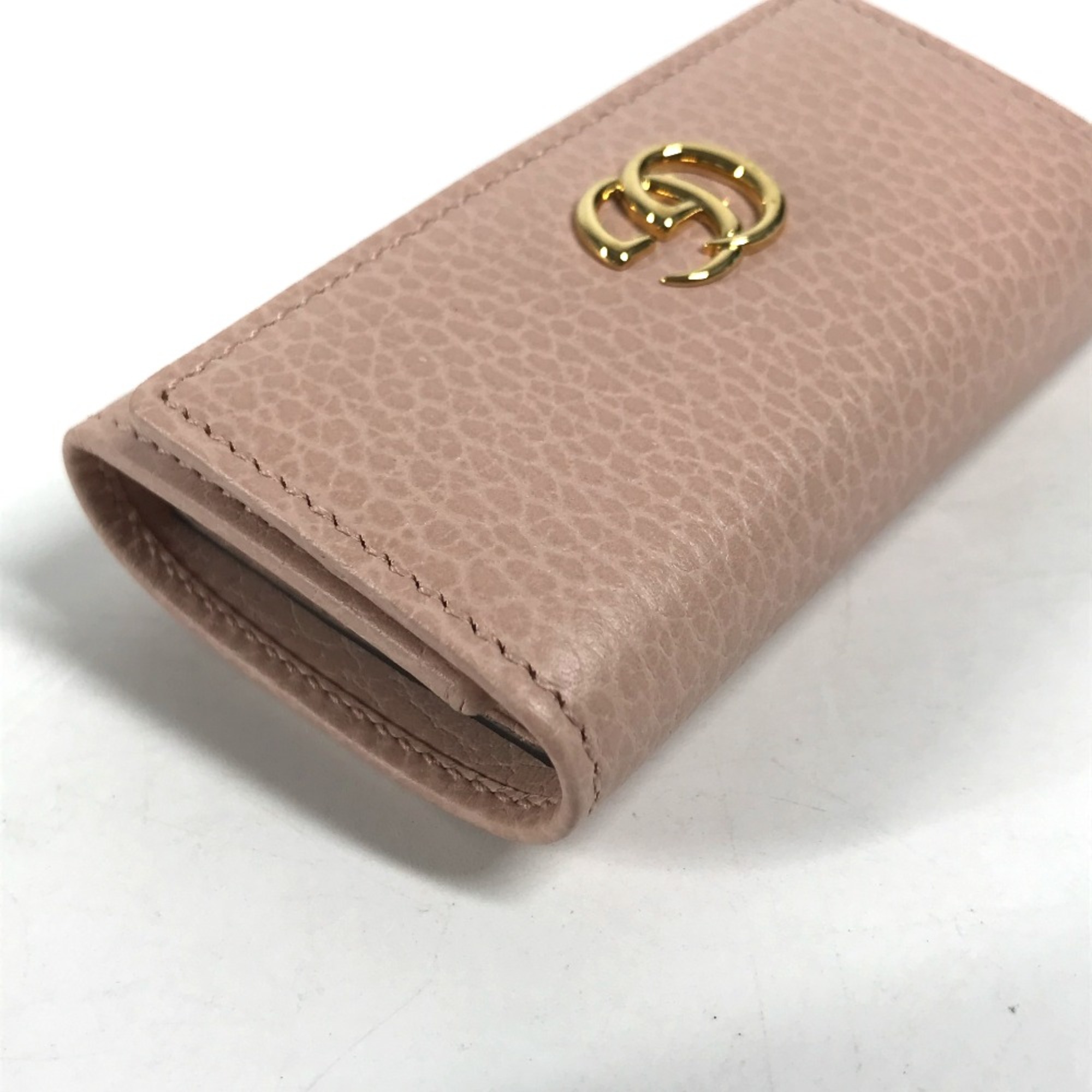 Gucci 456118 GG Marmot 6-Ring Key Case pink