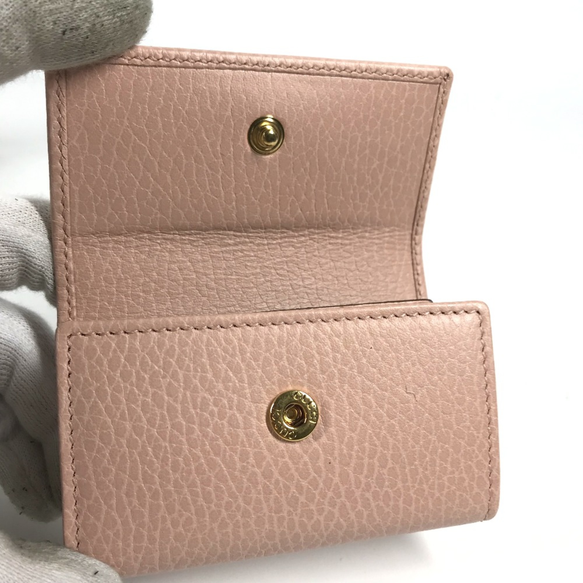 Gucci 456118 GG Marmot 6-Ring Key Case pink