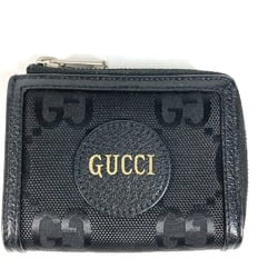 Gucci 657587 Wallet Coin Compartment L-shaped fastener coin purse Black