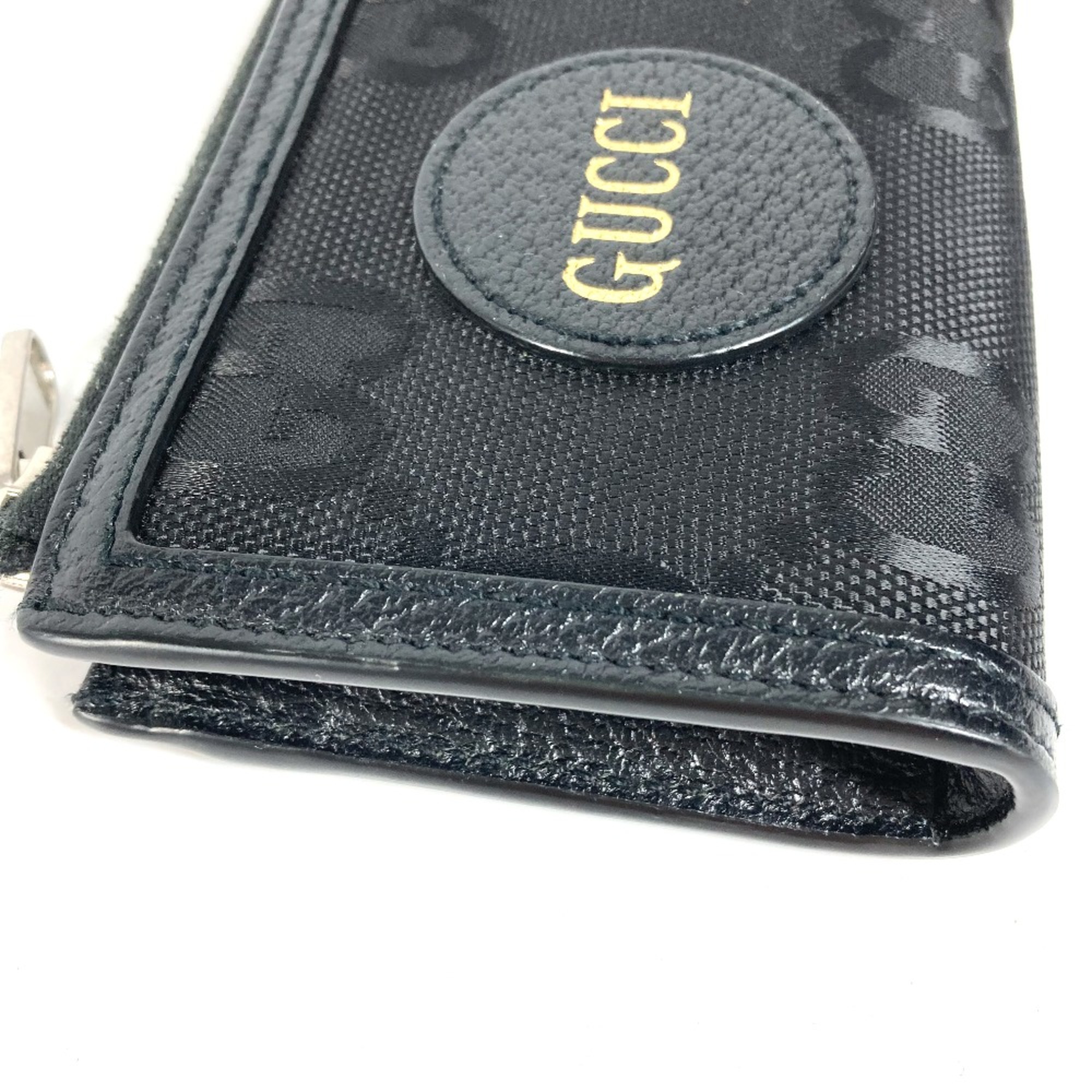 Gucci 657587 Wallet Coin Compartment L-shaped fastener coin purse Black