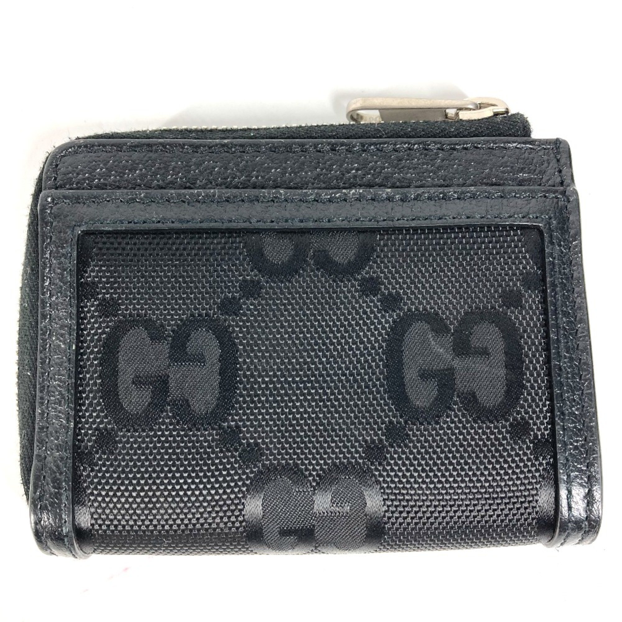 Gucci 657587 Wallet Coin Compartment L-shaped fastener coin purse Black