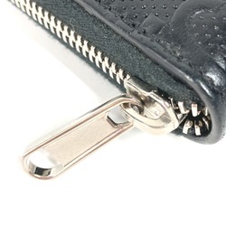 Gucci 625563 GG embossed long wallet Organizer Zip Around Long Wallet Black